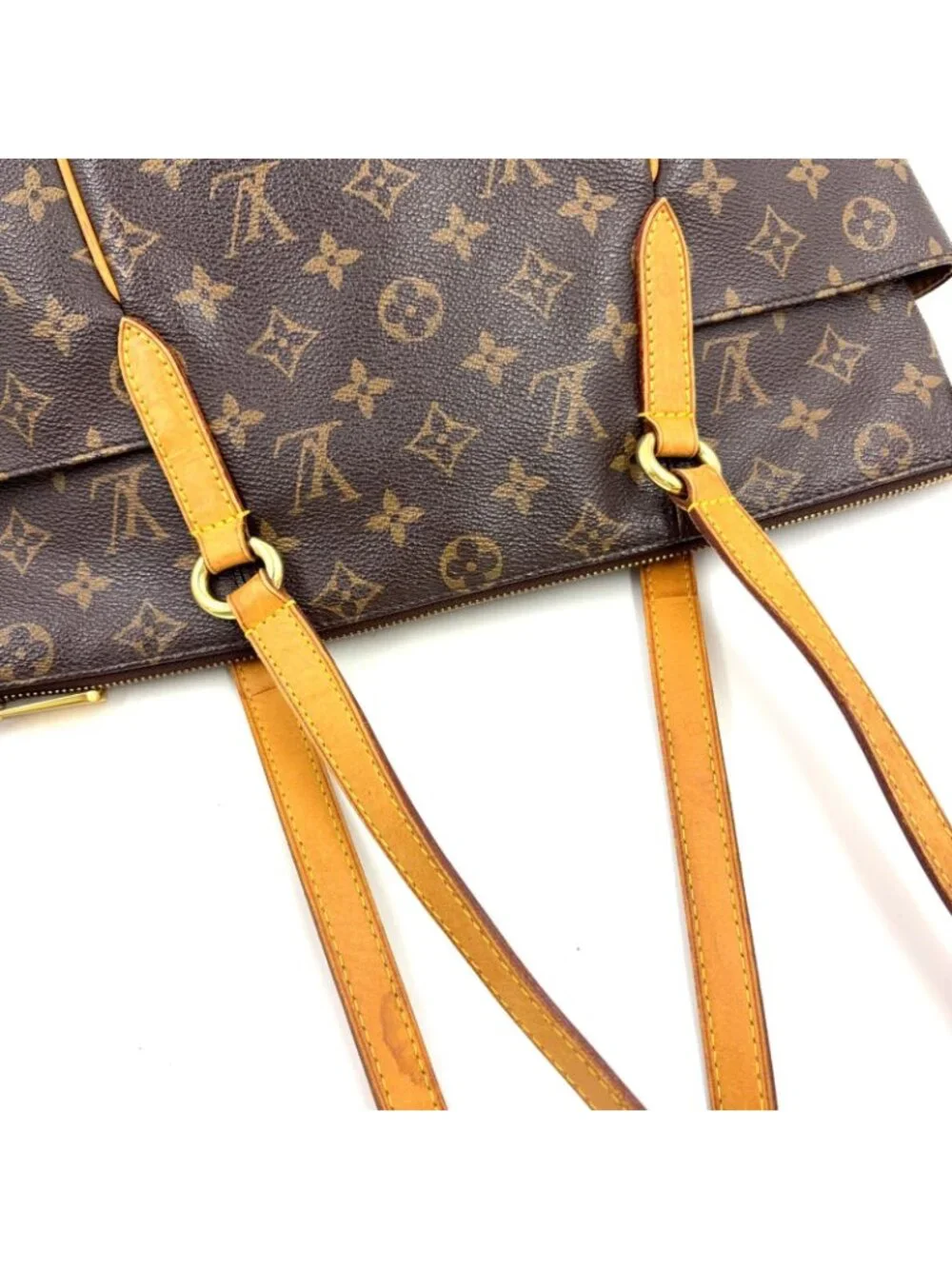 Louis Vuitton Totally PM Monogram Leather Brown Light Tote Gold